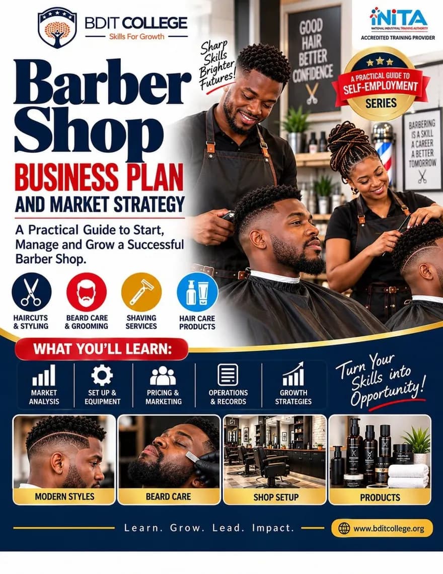 Barbershop Services Business Plan and Market Strategy book cover