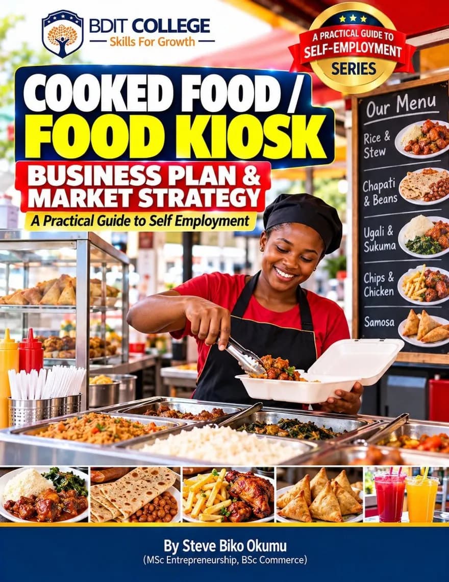 Cooked Food and Food Kiosk Business Plan and Market Strategy book cover