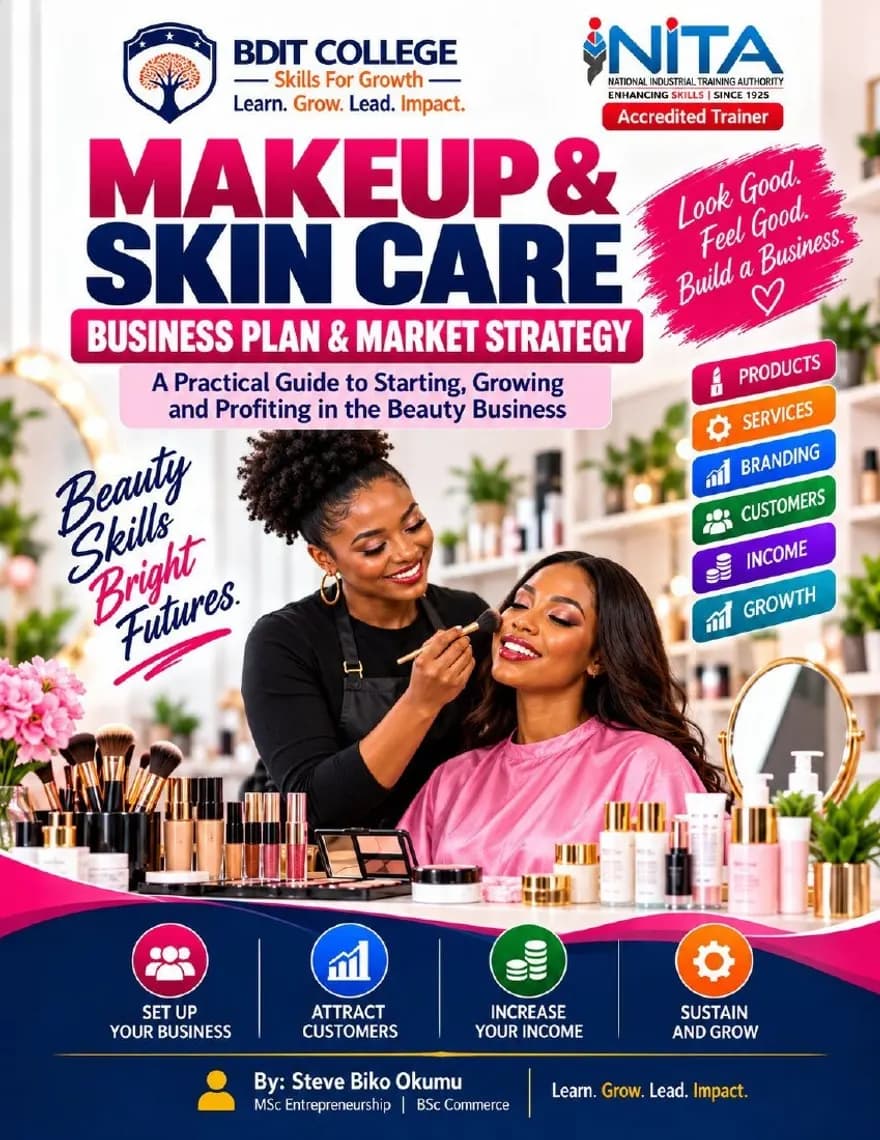 Make Up and Skin Care Business Plan and Market Strategy book cover