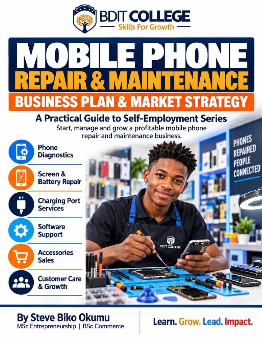 Mobile Phone Repair Business Plan and Market Strategy book cover